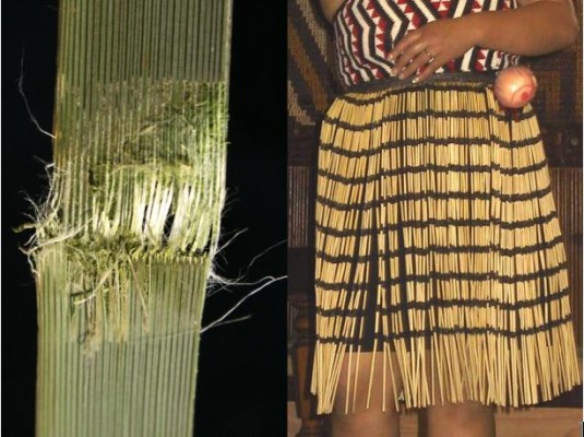 In close-up the construction of the skirt may be seen: